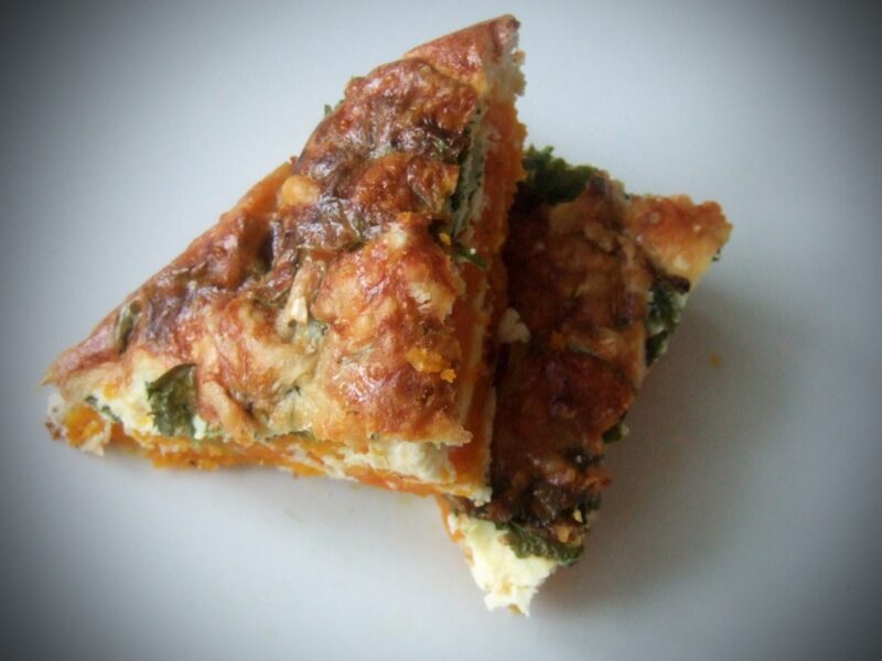 Baked squash & spinach frittata