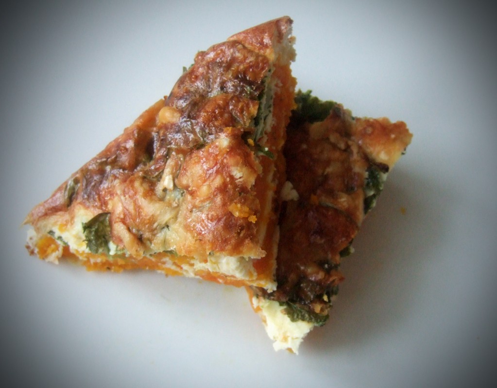 Baked squash & spinach frittata