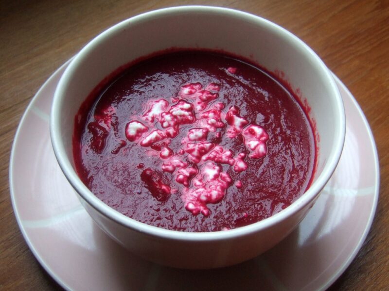 Roasted tomato beetroot and soup