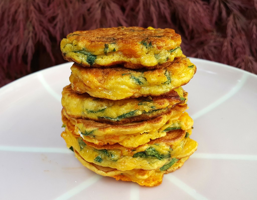 Chorizo & spinach fritters