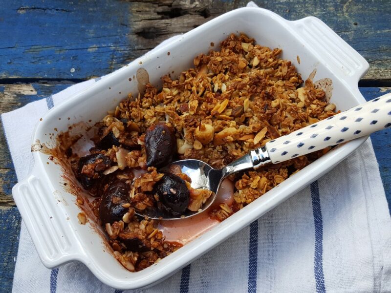 Fig and orange crumble