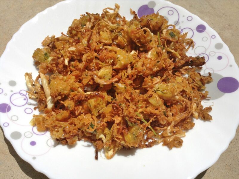 Cabbage and corn fritters