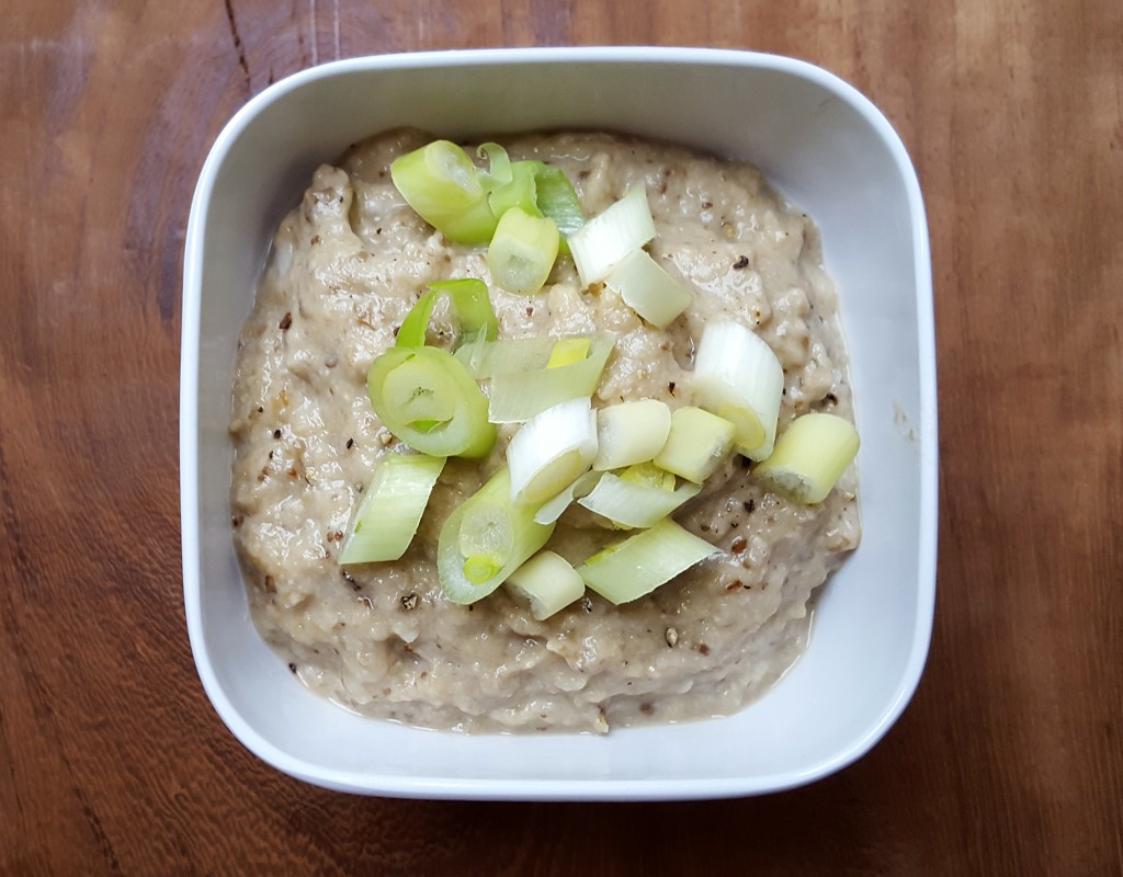 Baba ganoush with spring onion