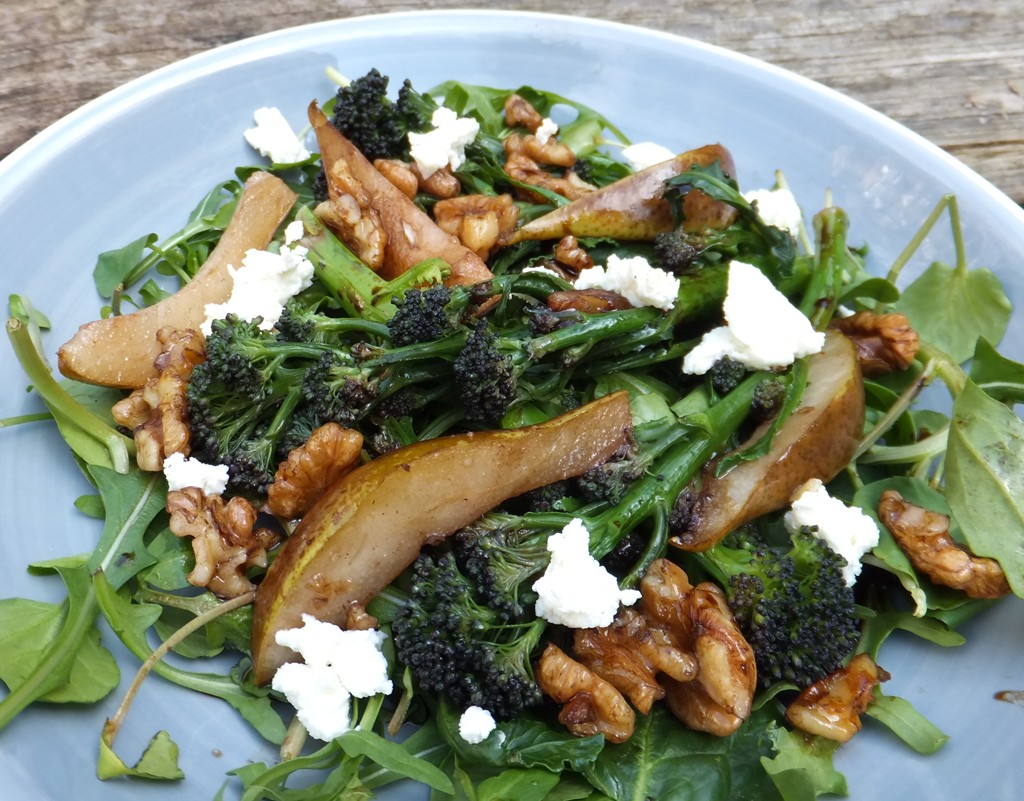 Broccoli and pear salad