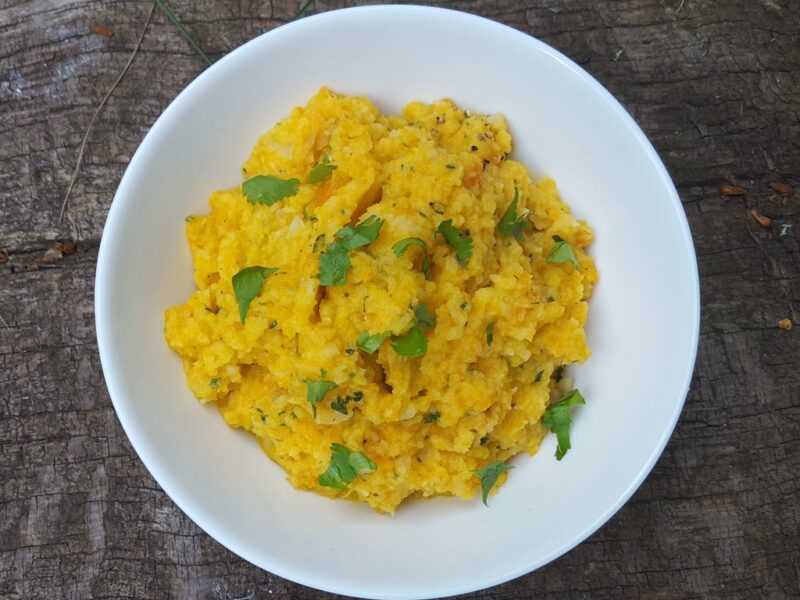 Celeriac and carrot mash