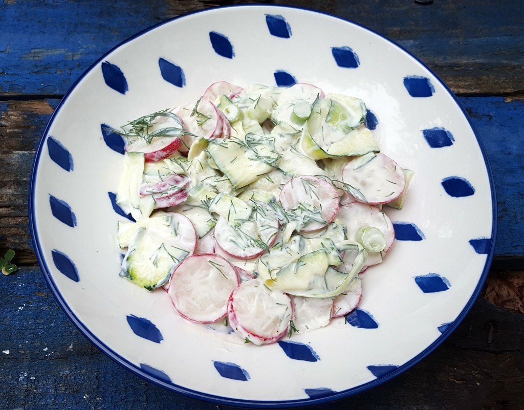 Courgette and radish salad