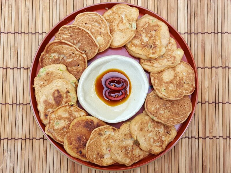 Smoked salmon and tofu fritters