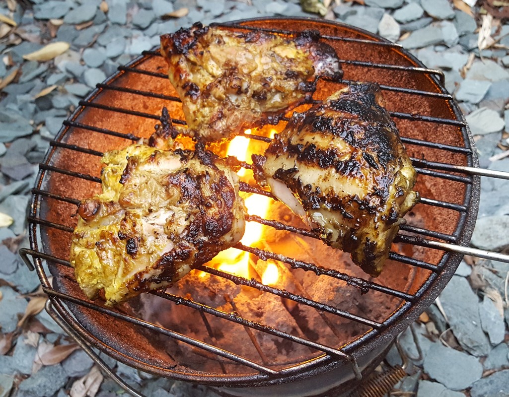 BBQ chicken marinated in spiced yoghurt