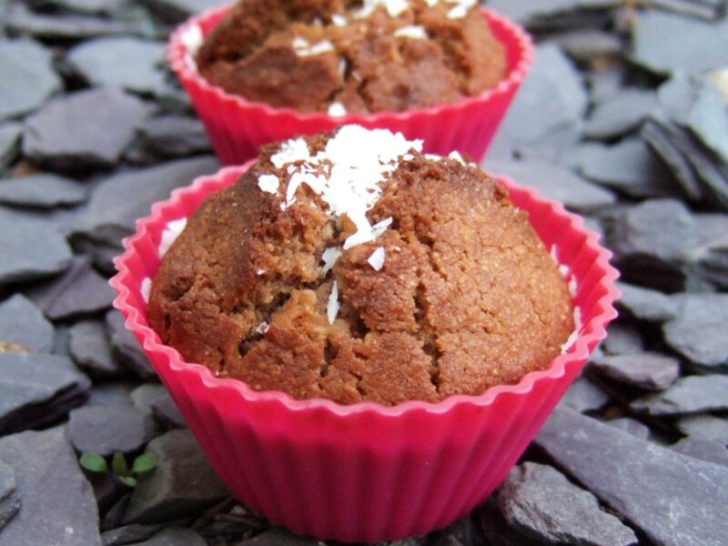 Coconut and chocolate muffin