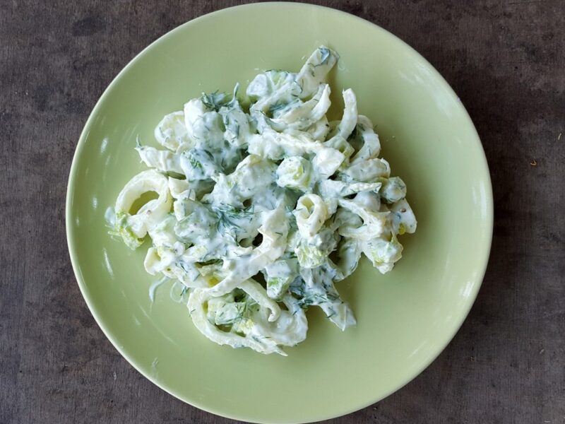 Creamy fennel and cucumber salad