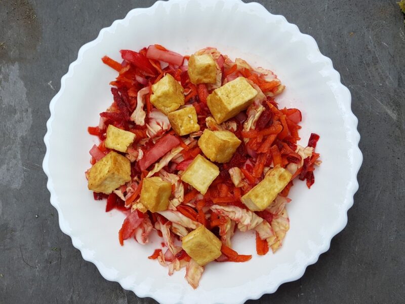 Crunchy slaw with tofu