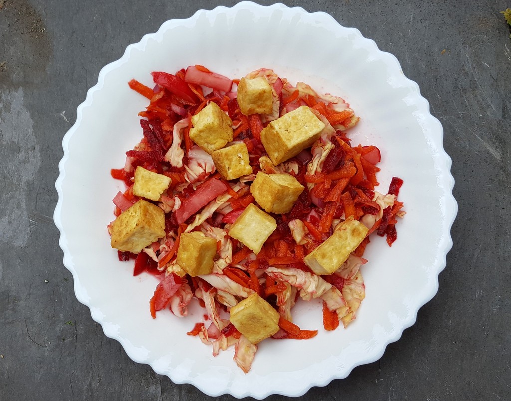 Crunchy slaw with tofu