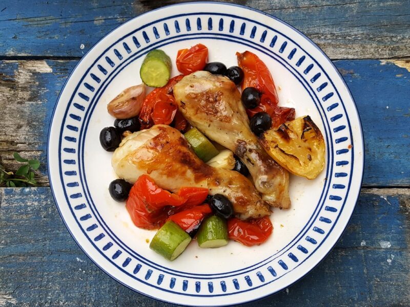 Greek-style chicken bake