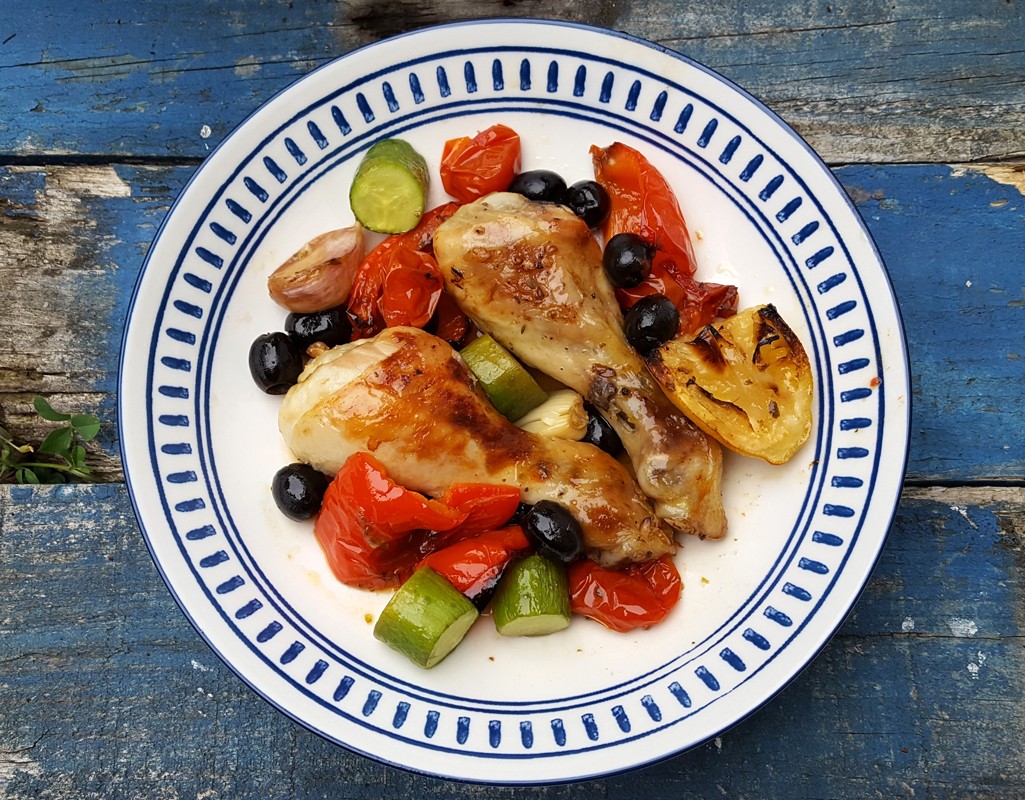 Greek-style chicken bake