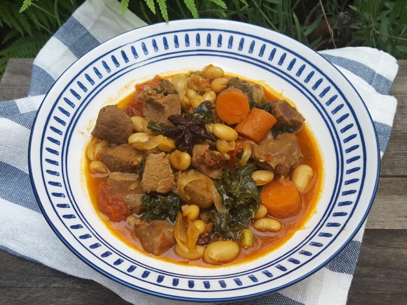 Spiced lamb & bean stew