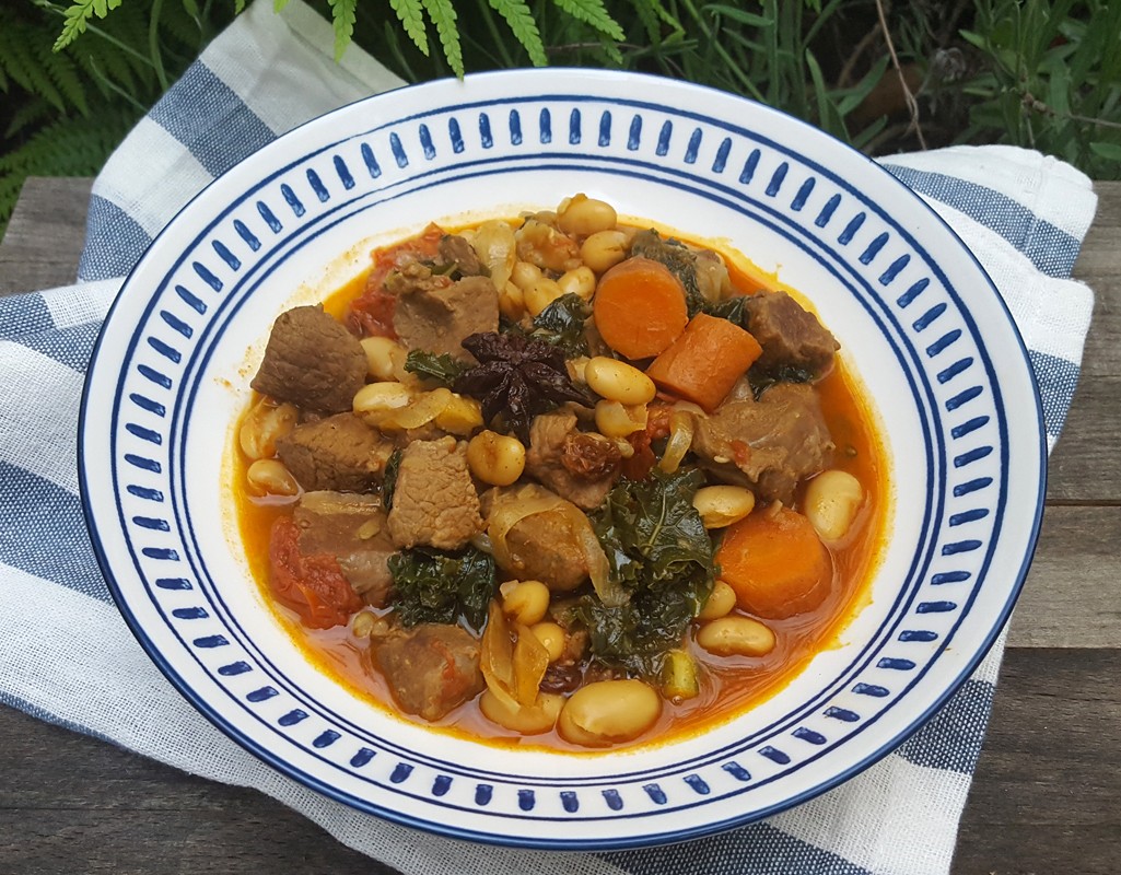 Spiced lamb & bean stew