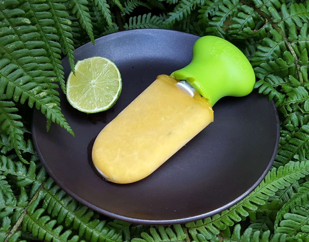 Mango and lime ice lolly