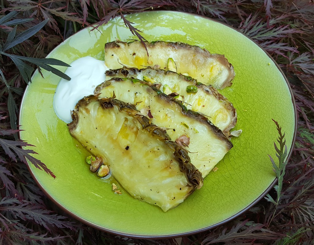 Maple glazed BBQ pineapple