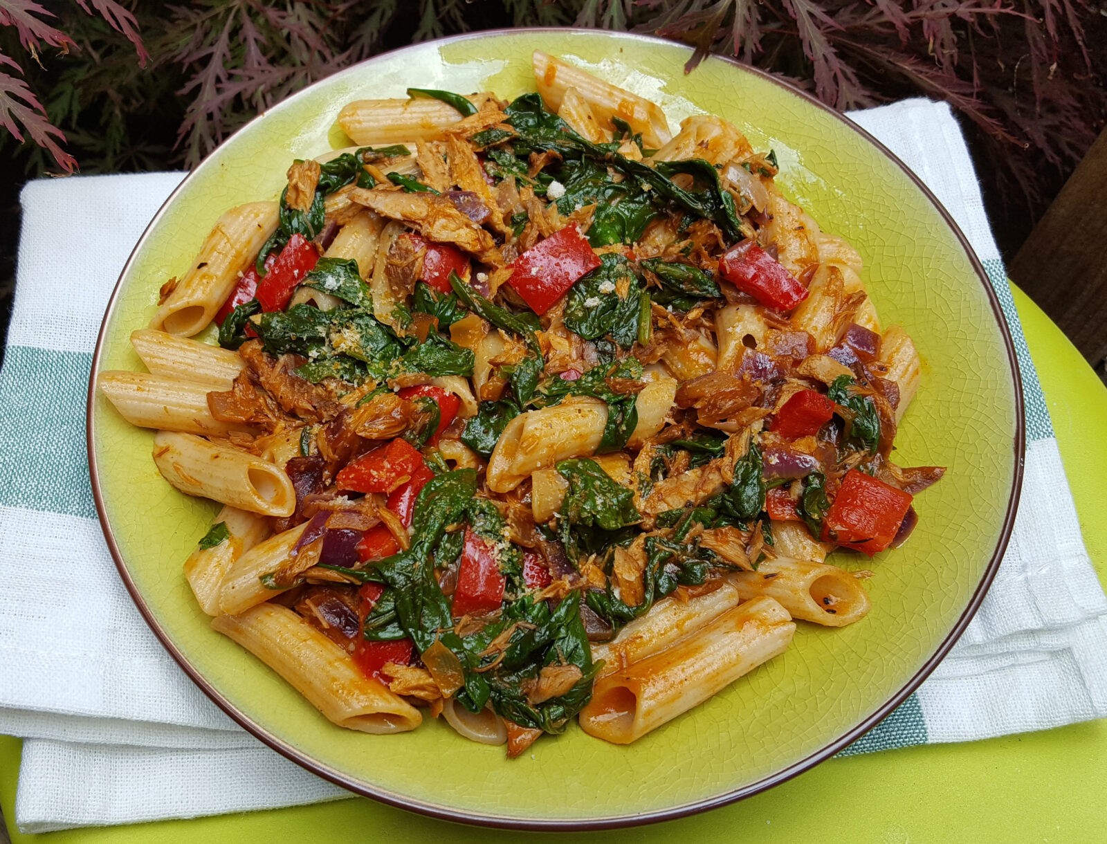 Spicy Mackerel pasta