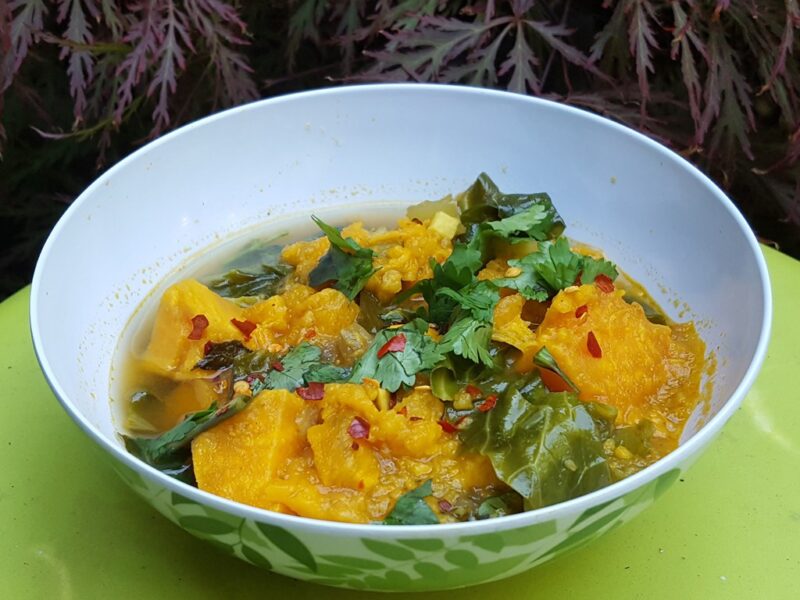 Sweet potato and cabbage stew