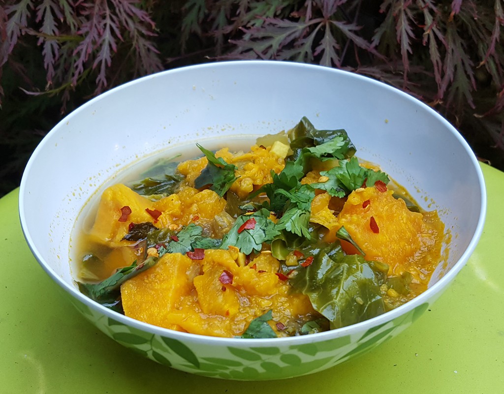 Sweet potato and cabbage stew