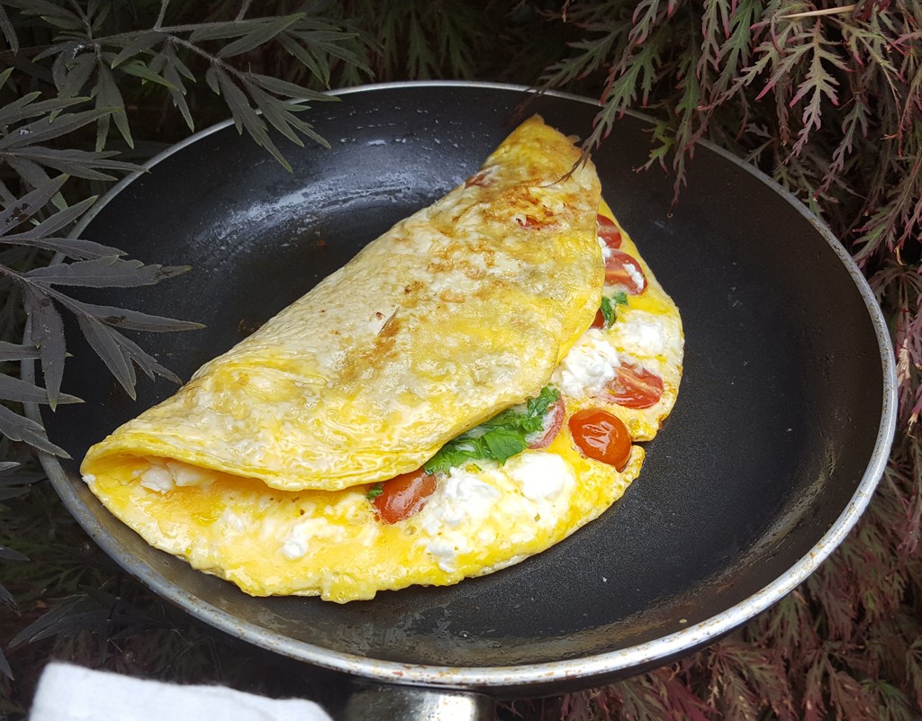 Tomato and feta omelette