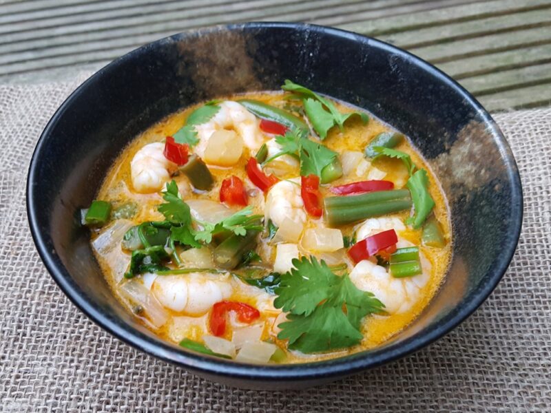 Prawn and green beans curry