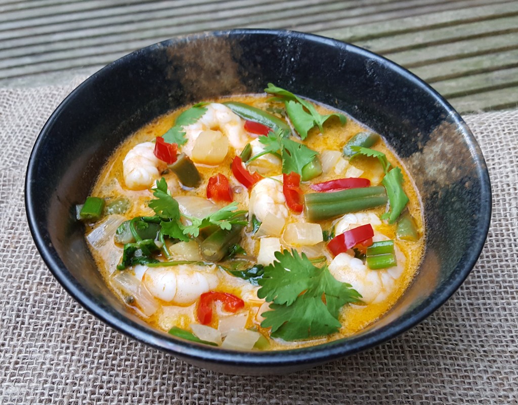 Prawn and green beans curry