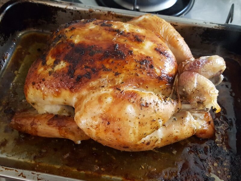 Lemon and thyme roasted chicken