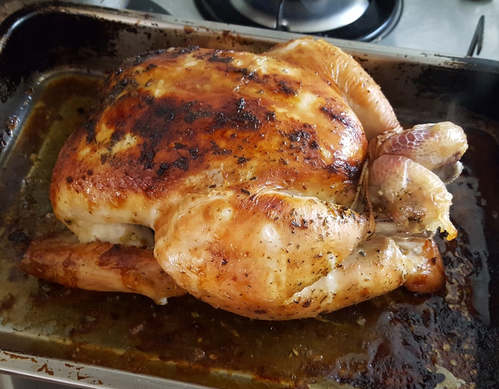 Lemon and thyme roasted chicken