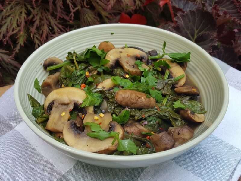 Sautéed mushroom & spinach