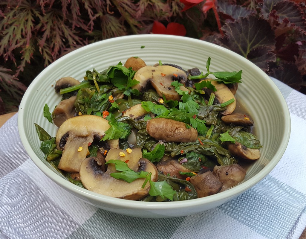 Sautéed mushroom & spinach