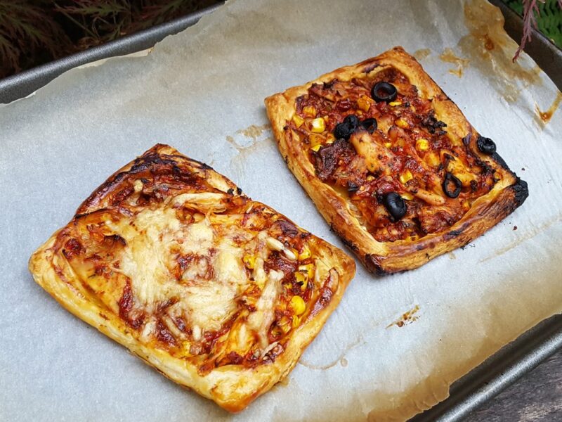 Spiced Chicken and red pepper tarts