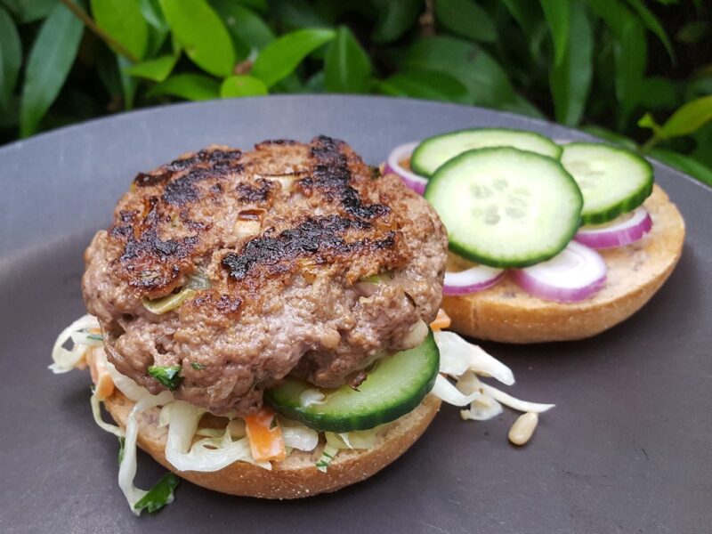 Spicy beef burger