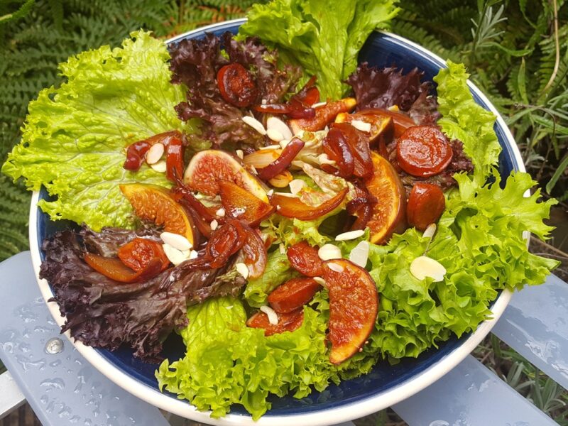 Chorizo and fig salad