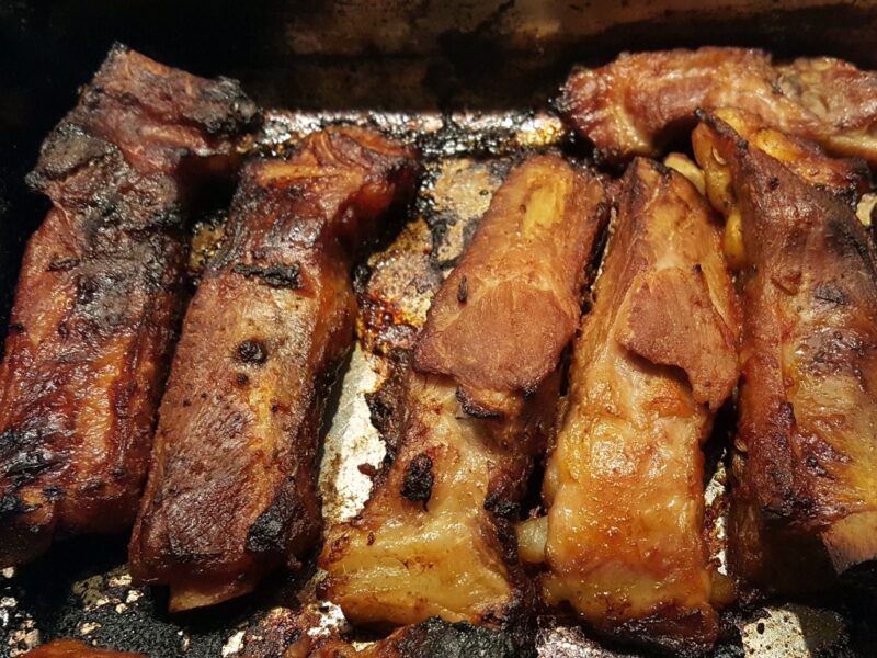 Cider baked spare ribs