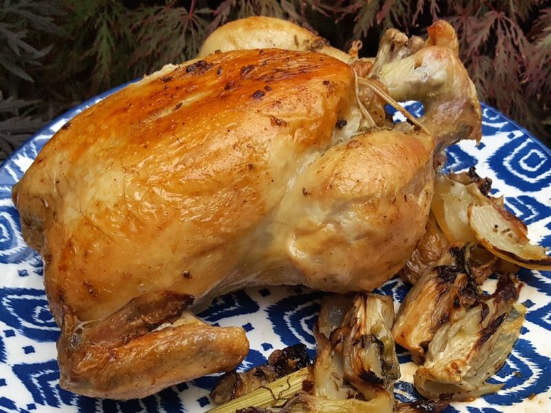 Roasted chicken and fennel