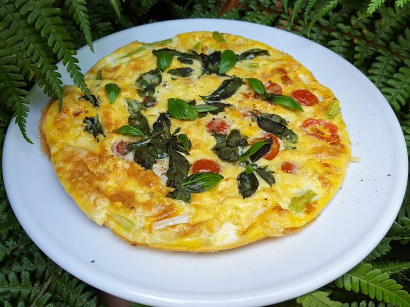 Tomato and cheese frittata