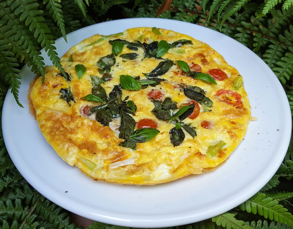 Tomato and cheese frittata