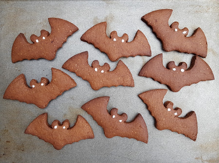 Chocolate bat cookies
