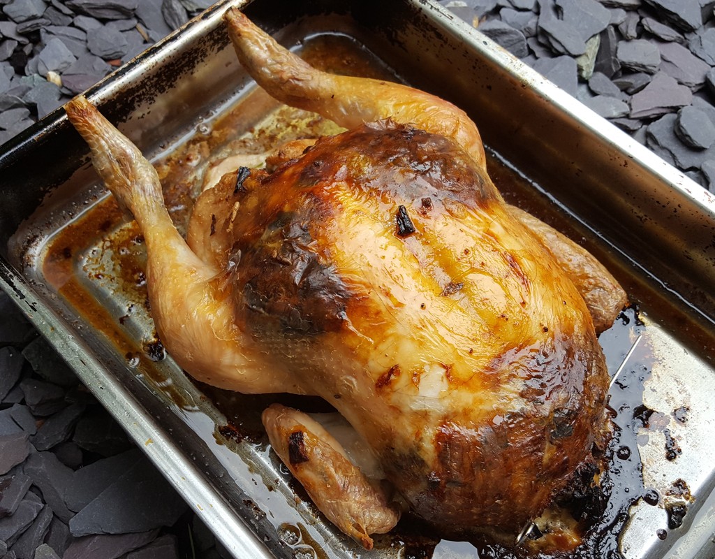 Mushroom and leek stuffed chicken