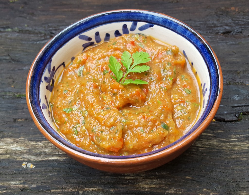 Roasted pepper and aubergine dip