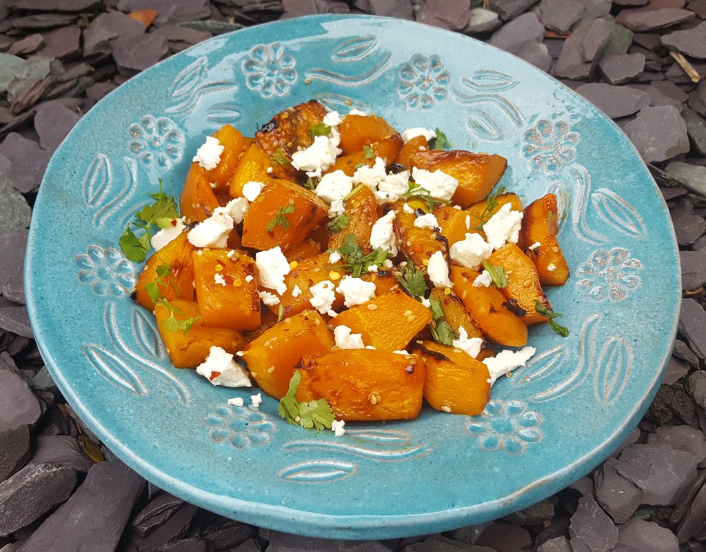 Sweet and spicy roasted squash