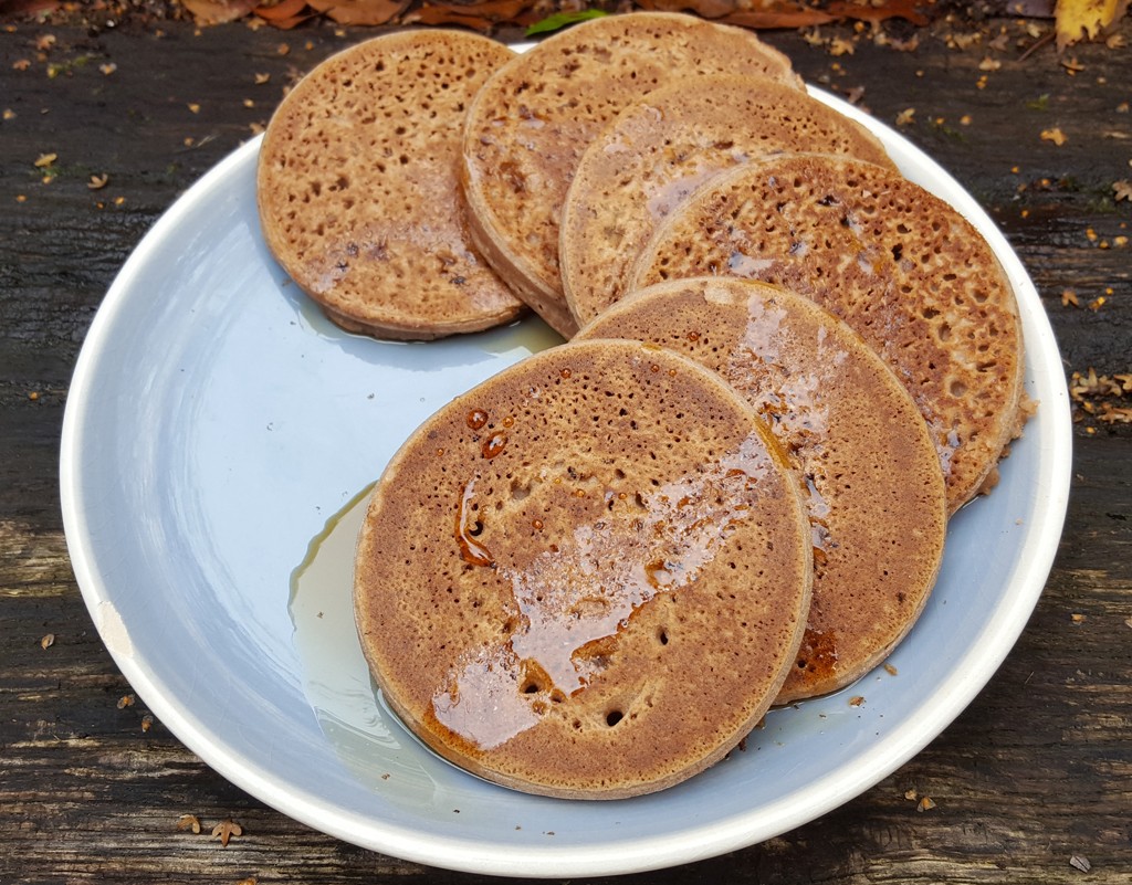 Chocolate and almond pancakes