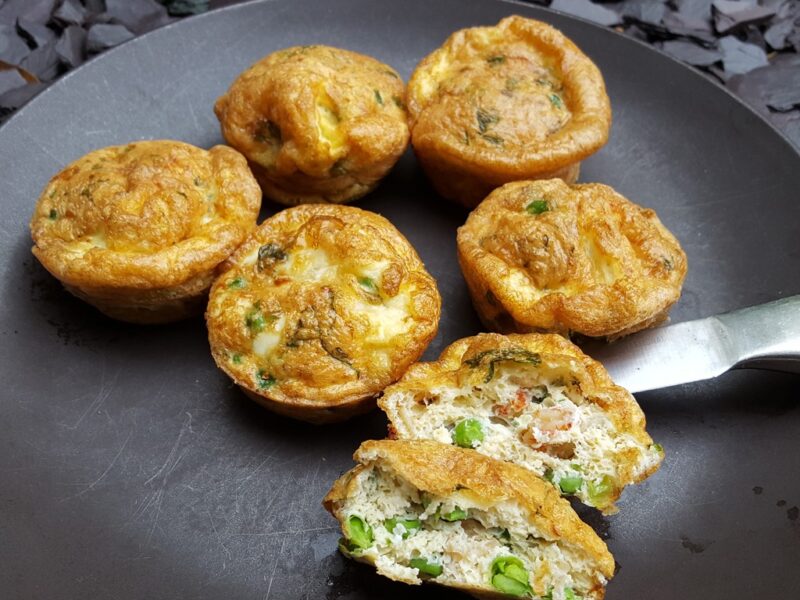 Crayfish egg muffins