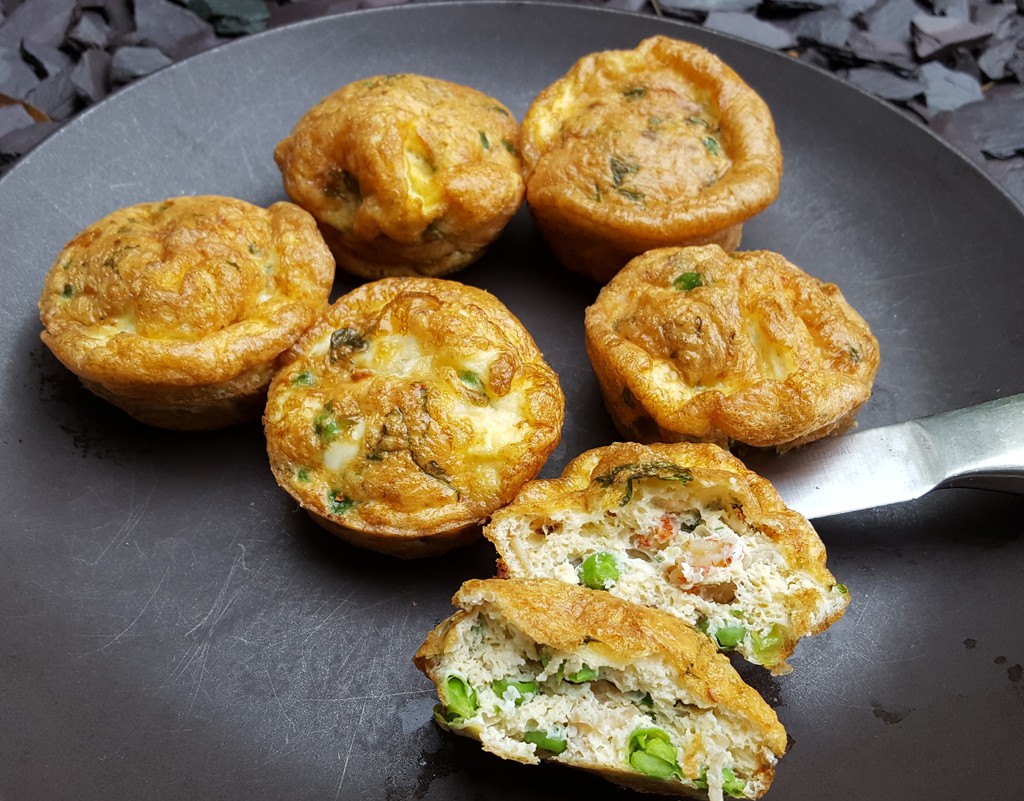 Crayfish egg muffins