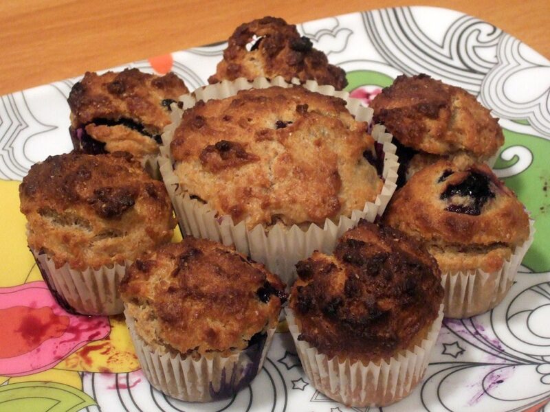 Blueberry spelt muffins