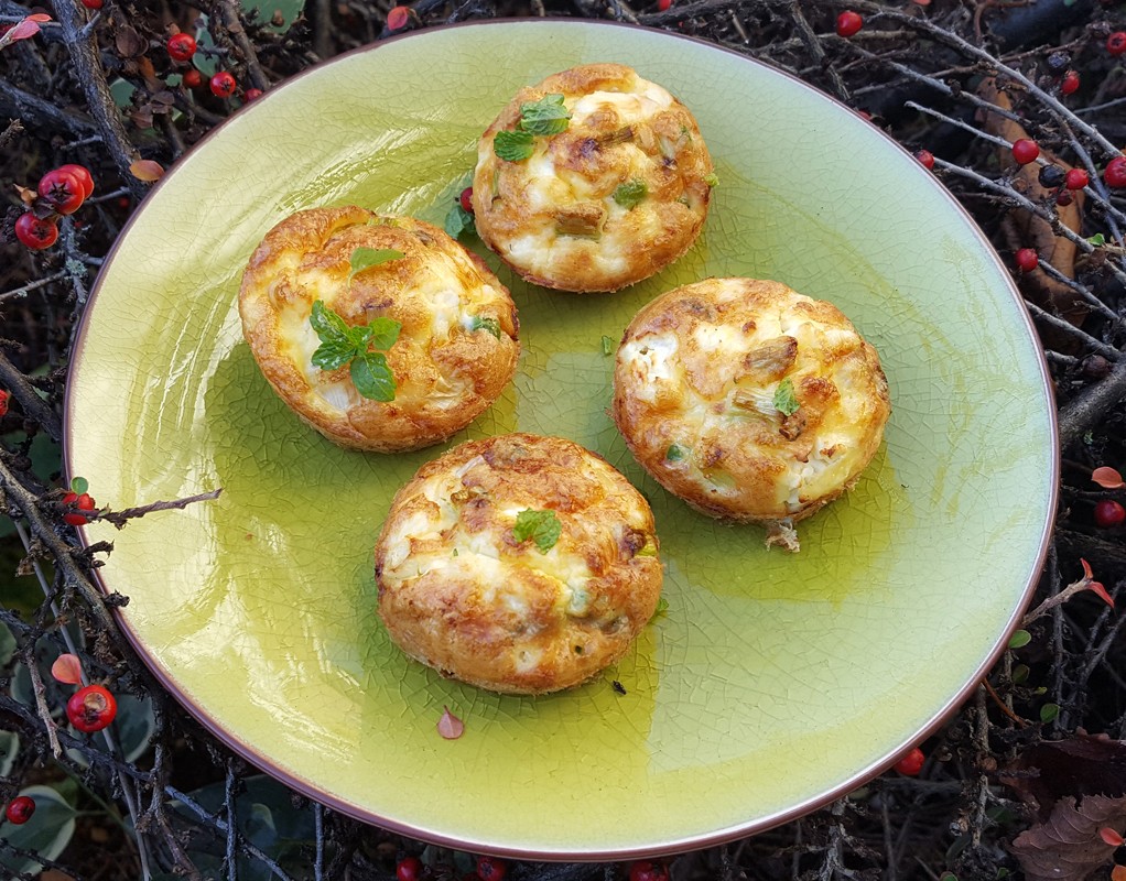 Peas and feta cupcakes