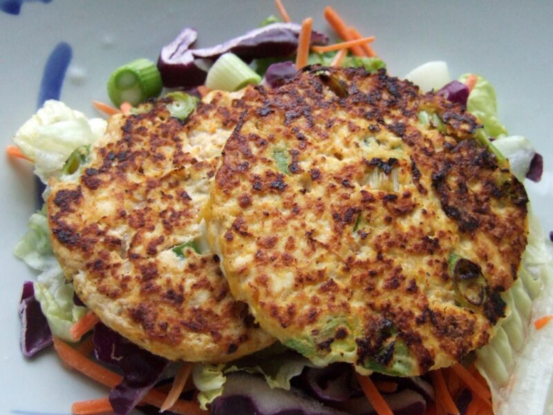 Tofu and carrot fritters