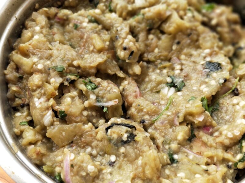 Smoky brinjal curry
